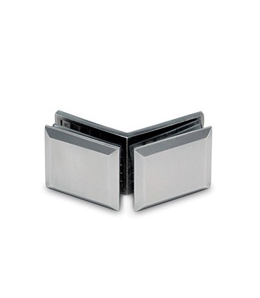 Fixation verre / verre 135° brossé