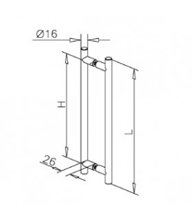 Poignée baton maréchal Ø 16 mm technique Poignée baton maréchal Ø 16 mm technique
