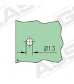 Poignée bouton rond encoche Poignée bouton rond encoche