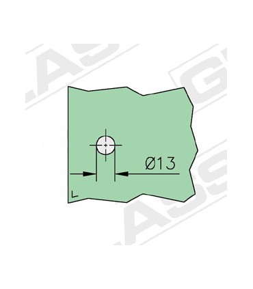 Poignée bouton rond a encoche