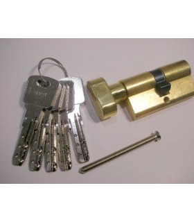 Cylindre européen clé et bouton laiton Cylindre européen clé et bouton laiton