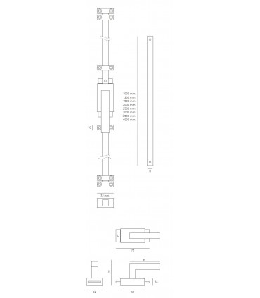 Crémone de porte ou fenêtre