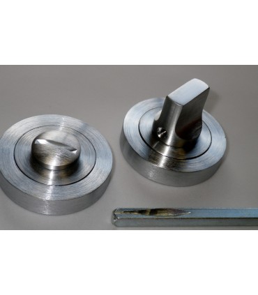 Rosace ronde a condamnation chromé satiné