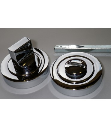 Rosace ronde a condamnation chromé brillant