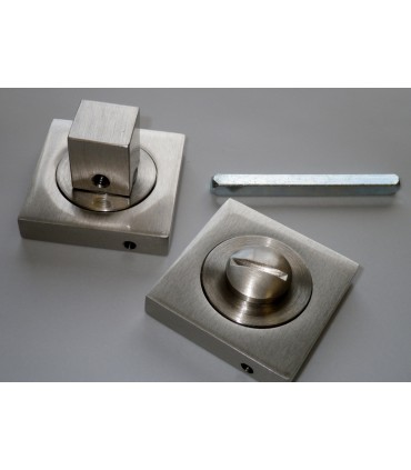 Rosace carrée a condamnation nickel satiné