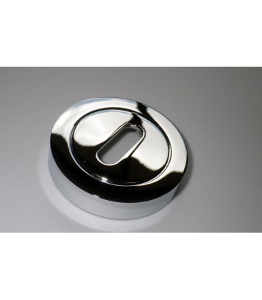 Rosace ronde pour entrée de clé L chromé brillant