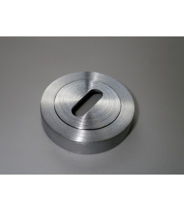 Rosace ronde pour entrée de clé L chromé satiné