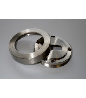 Rosace ronde pour entrée de clé L nickel satiné Rosace ronde pour entrée de clé L nickel satiné