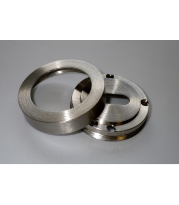 Rosace ronde pour entrée de clé L nickel satiné