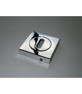 Rosace carrée pour entrée de clé L chromé brillant Rosace carrée pour entrée de clé L chromé brillant
