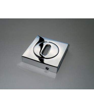 Rosace carrée pour entrée de clé L chromé brillant