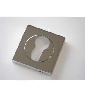 Rosace carrée pour entrée de clé I chromé brillant Rosace carrée pour entrée de clé I chromé brillant