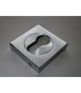 Rosace carrée pour entrée de clé I chromé satiné Rosace carrée pour entrée de clé I chromé satiné