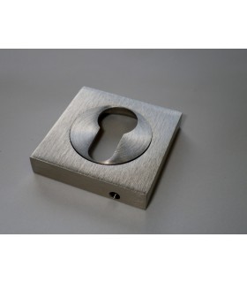 Rosace carrée pour entrée de clé I nickel satiné Rosace carrée pour entrée de clé I nickel satiné