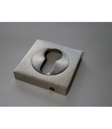 Rosace carrée pour entrée de clé I nickel satiné