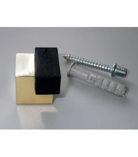 Butée de porte série Dado laiton poli brillant