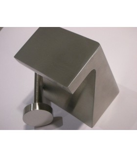 Bouton a encoche inox aisi 316 finition brossé avec fixation traversante