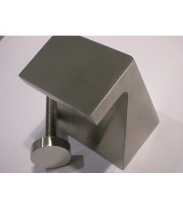 Bouton a encoche inox aisi 316 finition brossé avec fixation traversante