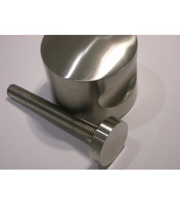 Bouton a encoche inox aisi 316 finition brossé