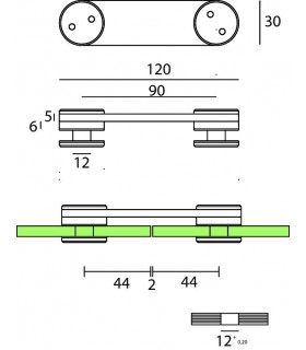Raccord verre / verre Raccord verre / verre