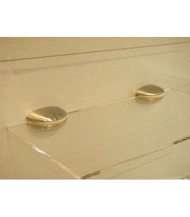 Support tablette nickel satiné