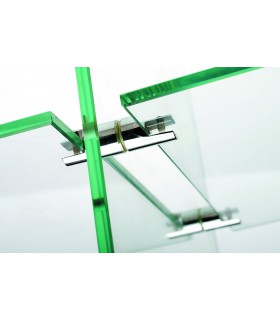 Support double pour étagère en verre Support double pour étagère en verre