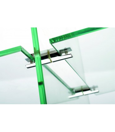 Support double pour étagère en verre