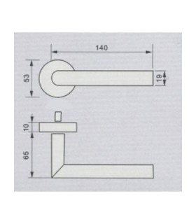 Poignée béquille angulaire technique