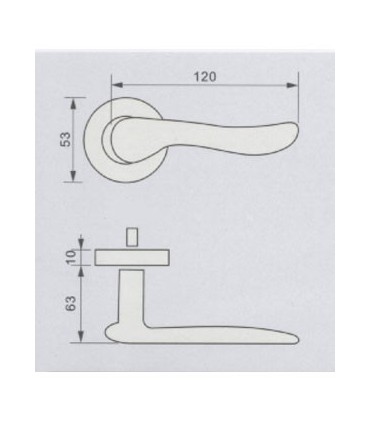 Poignée béquille série 2001 technique