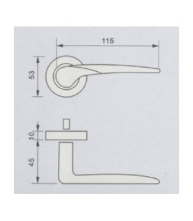 Poignée béquille série 2002 technique