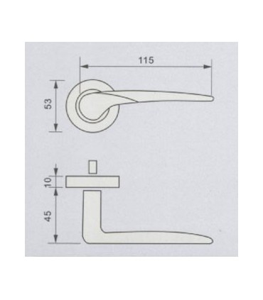 Poignée béquille série 2002 technique