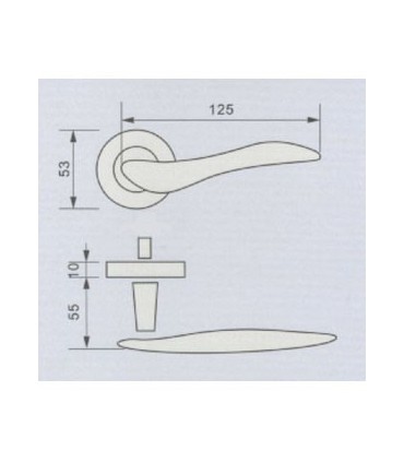 Poignée béquille série 2007 technique