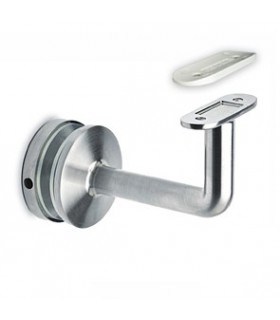 Support de main courante effet inox brossé