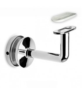 Support de main courante chromé brillant