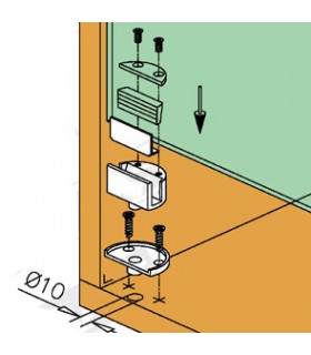 Charniéres pour porte de vitrine Charniéres pour porte de vitrine
