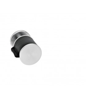 Poignée bouton fixe série Skin cuir noir Poignée bouton fixe série Skin cuir noir