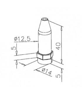Fixation basse pour câble Ø 2.5 mm Fixation basse pour câble Ø 2.5 mm