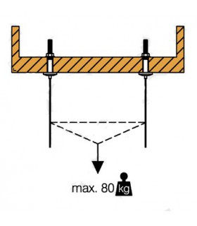 Fixation plafond pour câble Ø 2.5 mm Fixation plafond pour câble Ø 2.5 mm