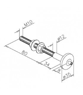 Fixation plafond pour câble Ø 2.5 mm Fixation plafond pour câble Ø 2.5 mm