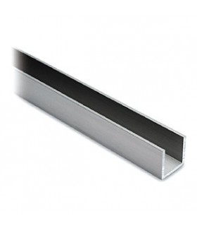 Profil aluminium 20 x 20 x 20 mm aspect inox brossé