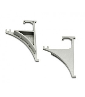 Profil aluminium support tablette chromé brillant Profil aluminium support tablette chromé brillant