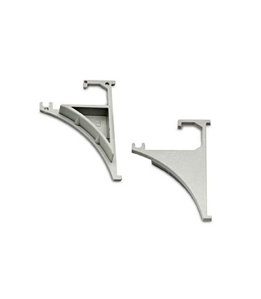 Profil aluminium support tablette chromé brillant