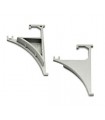 Profil aluminium support tablette chromé brillant Profil aluminium support tablette chromé brillant