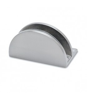 Support demi rond avec méplat pour étagère en verre Support demi rond avec méplat pour étagère en verre