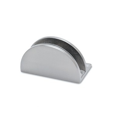 Support demi rond avec méplat pour étagère en verre