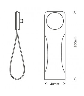 Poingée lanière boucle cuir