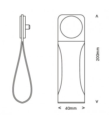 Poingée lanière boucle cuir