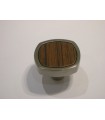 Bouton Quattro bois et nickel teck Bouton Quattro bois et nickel teck