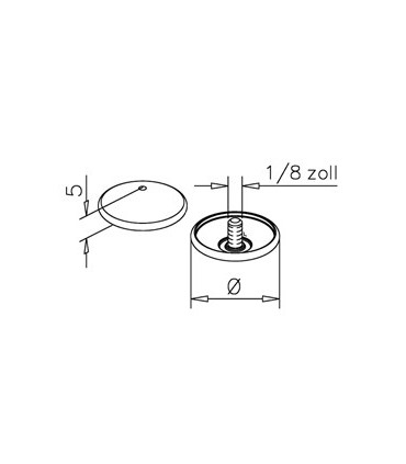 Kit de fixation pour miroir percé