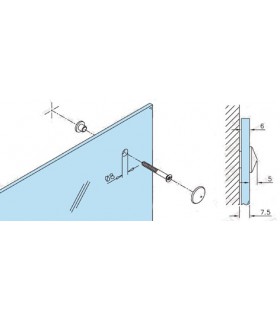 Kit de fixation pour miroir percé